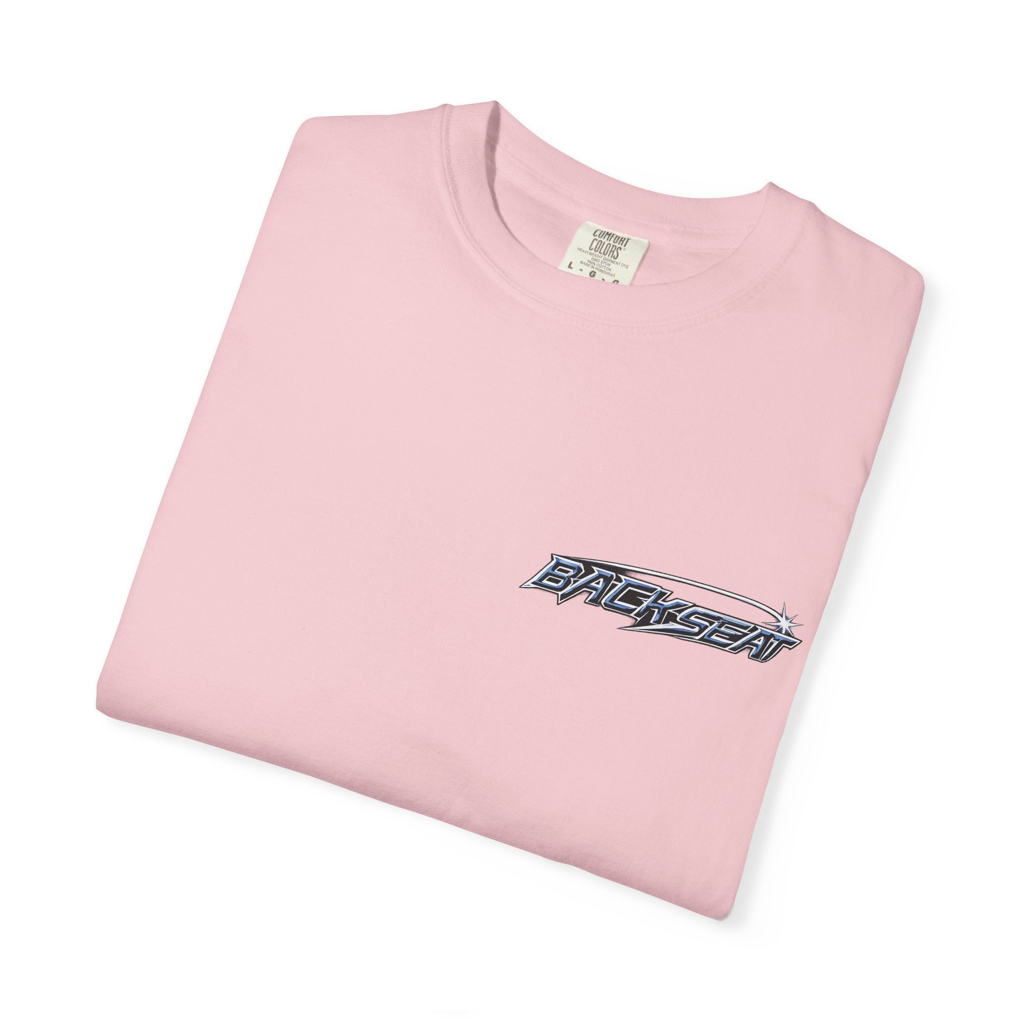 BACKSEAT Midnight Blue Graphic T-Shirt — Retro Racing Streetwear Tee
