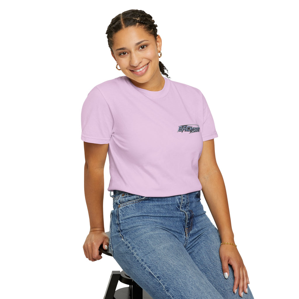 BACKSEAT Midnight Blue Graphic T-Shirt — Retro Racing Streetwear Tee