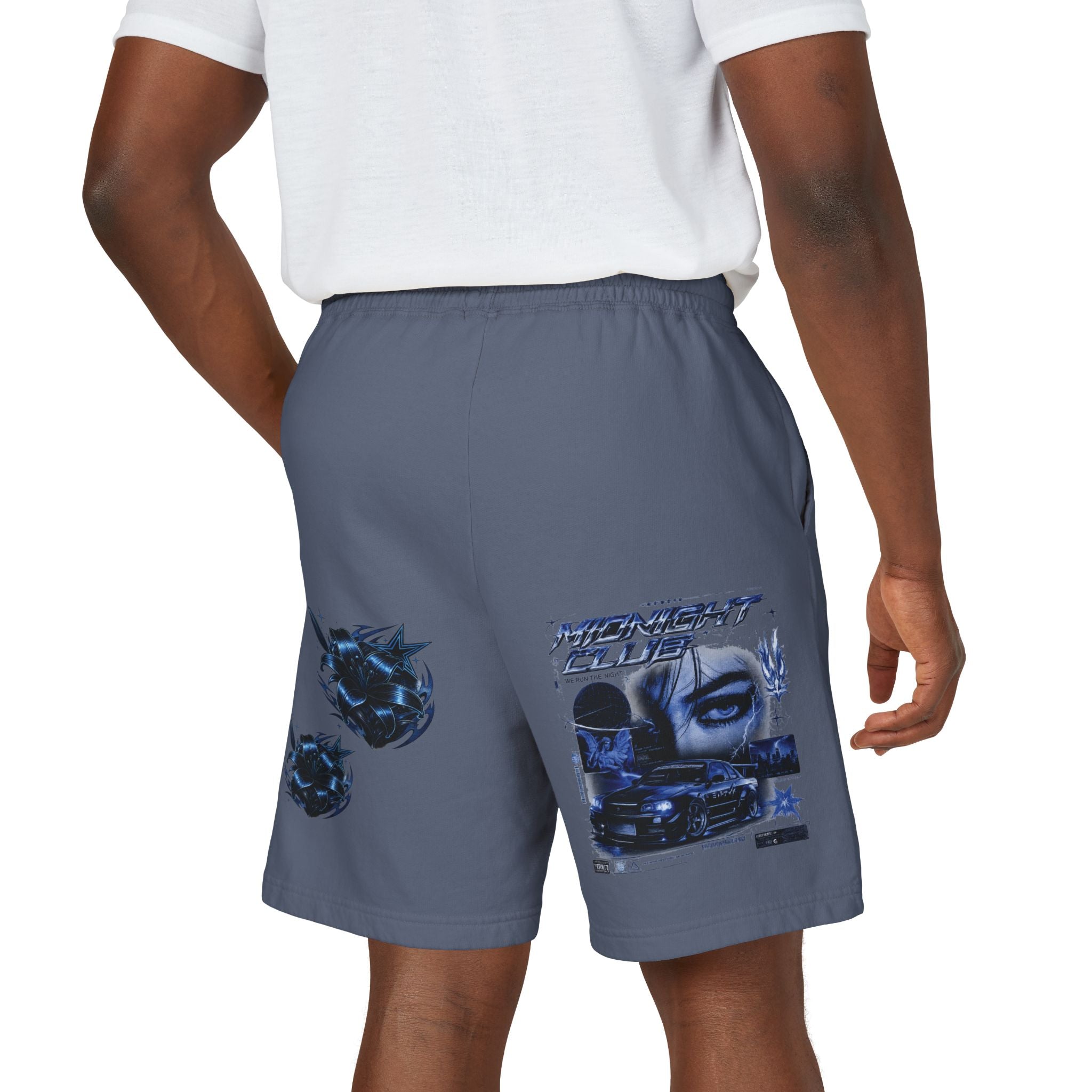 Unisex Midnight Blue Garment-Dyed Lightweight Fleece Sweat Shorts