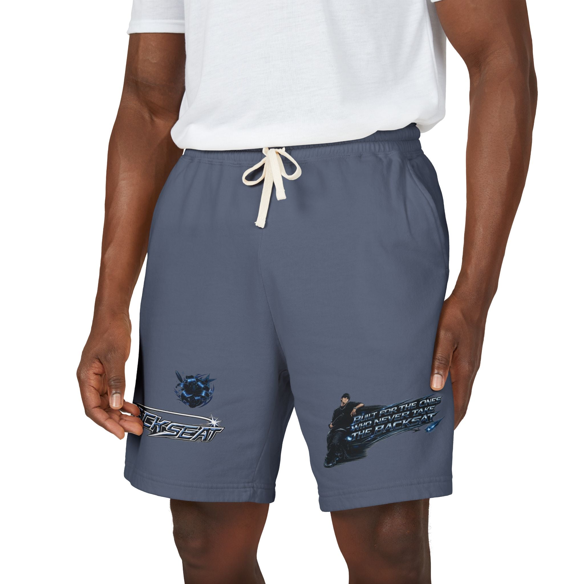 Unisex Midnight Blue Garment-Dyed Lightweight Fleece Sweat Shorts