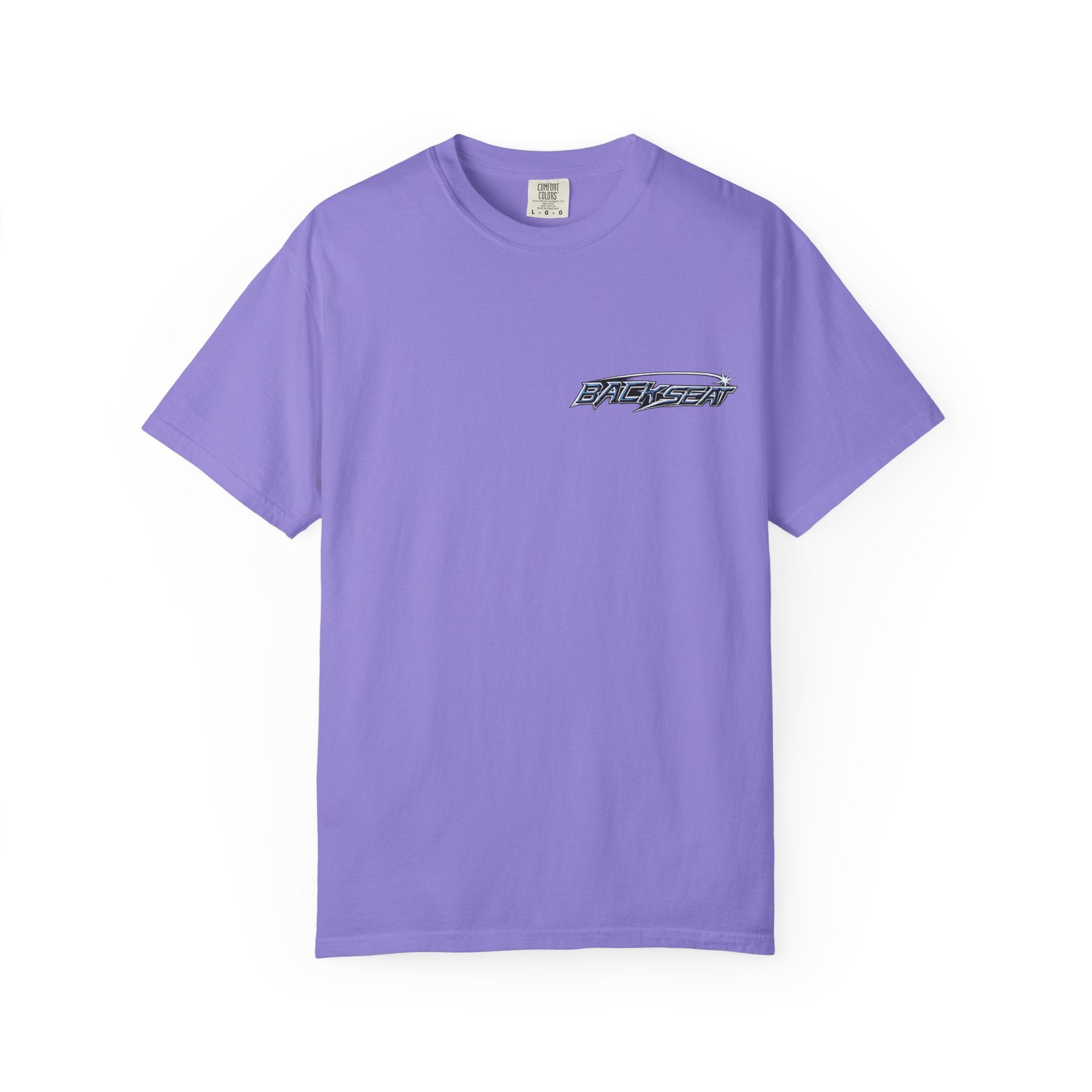 BACKSEAT Midnight Blue Graphic T-Shirt — Retro Racing Streetwear Tee