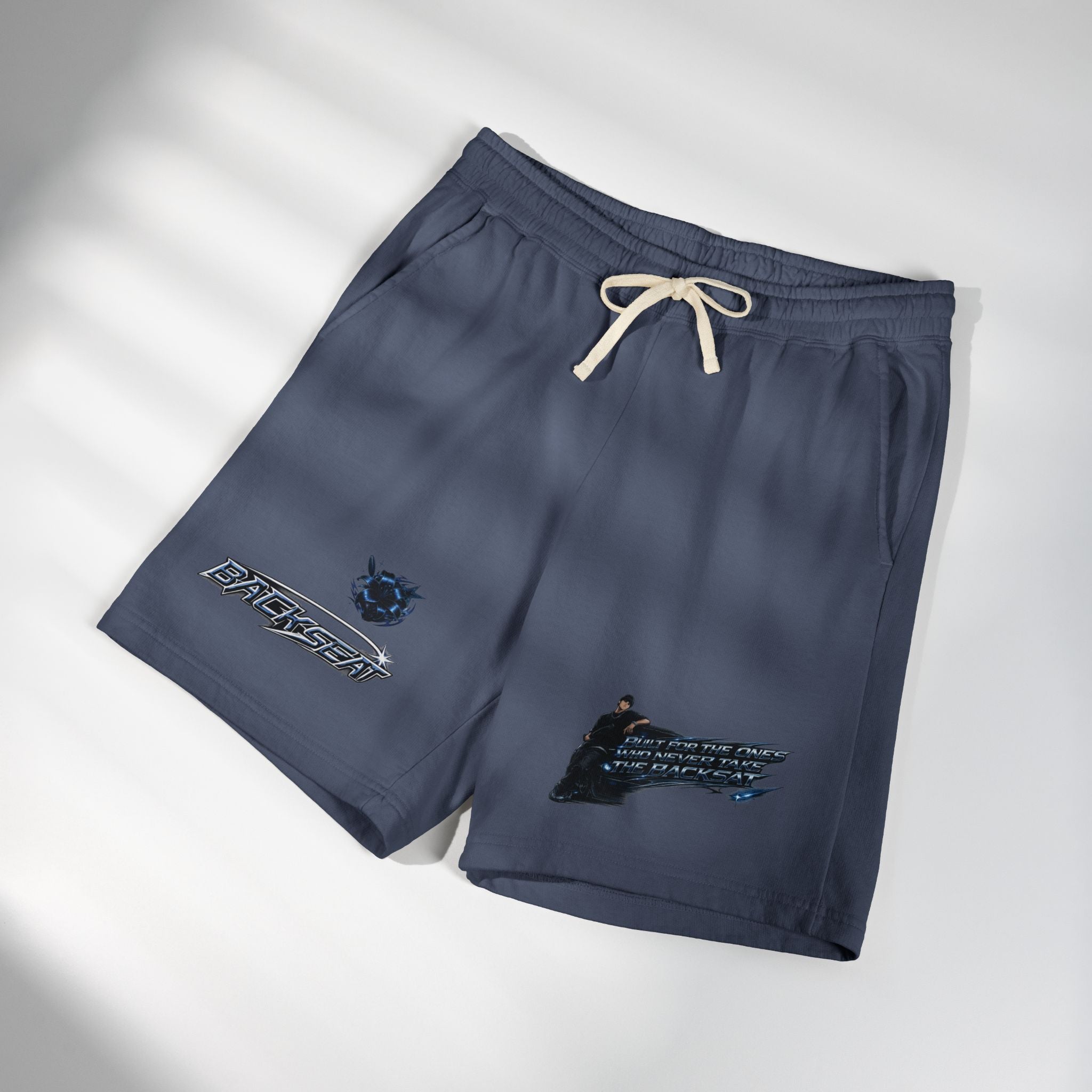 Unisex Midnight Blue Garment-Dyed Lightweight Fleece Sweat Shorts