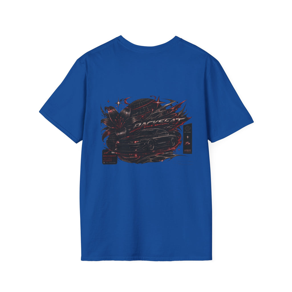 Minimal Black Cherry BACKSEAT T-Shirt — Small Chest Graphic Casual Tee