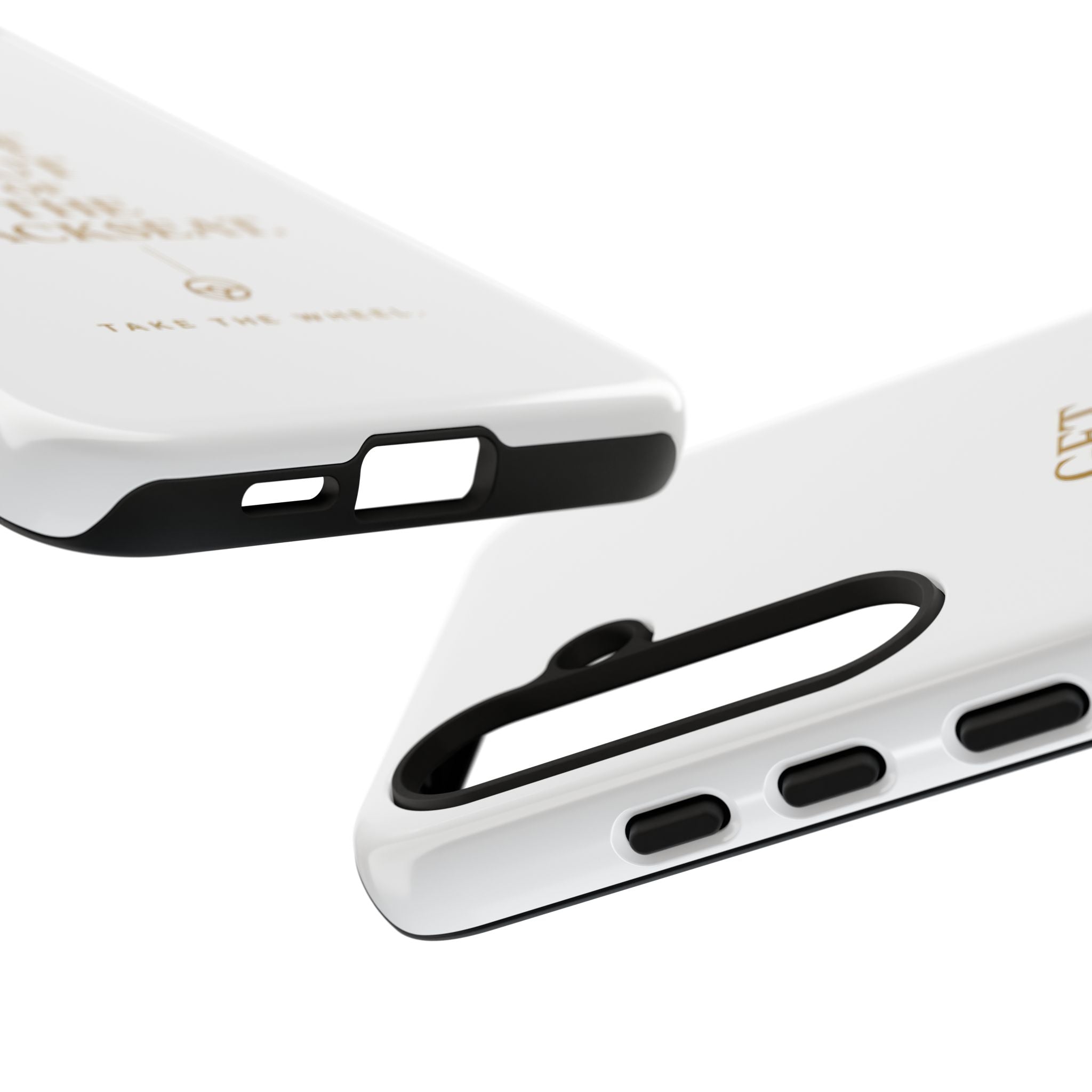 Get Out of the Backseat iPhone Case — Minimal Gold Typography Protective Phone Case