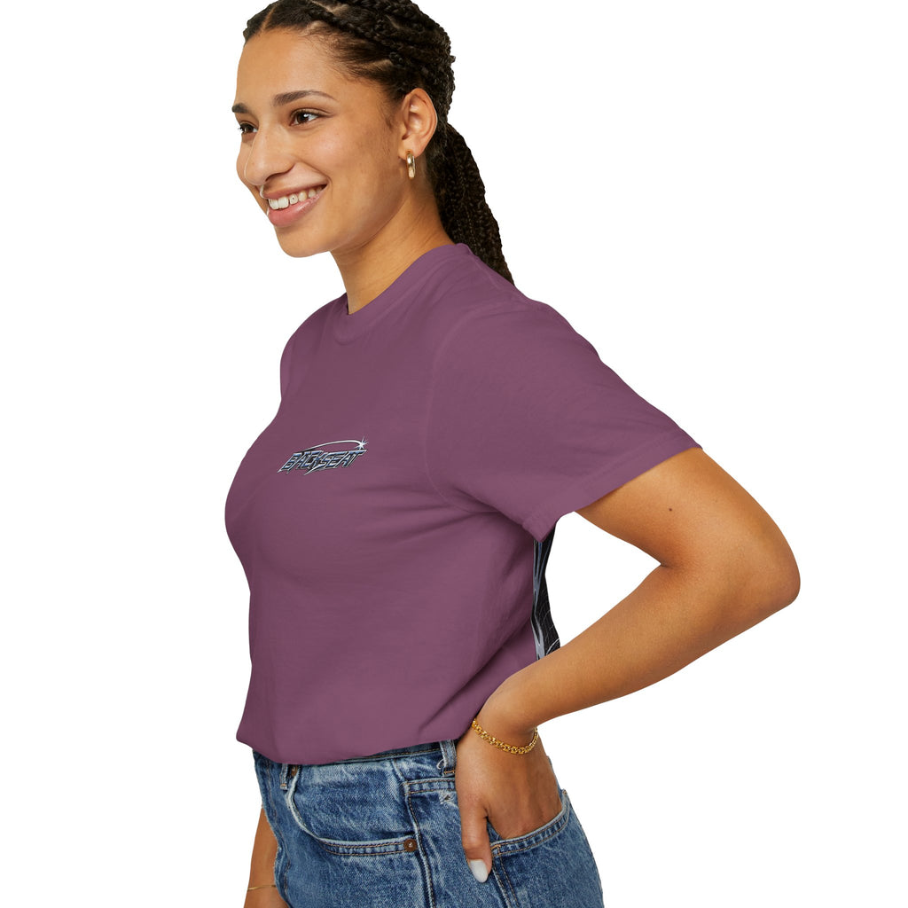 BACKSEAT Midnight Blue Graphic T-Shirt — Retro Racing Streetwear Tee