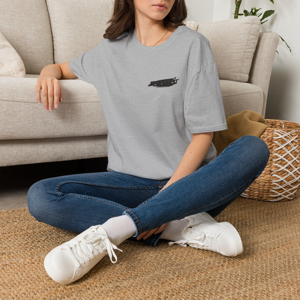 Minimal Black Cherry BACKSEAT T-Shirt — Small Chest Graphic Casual Tee