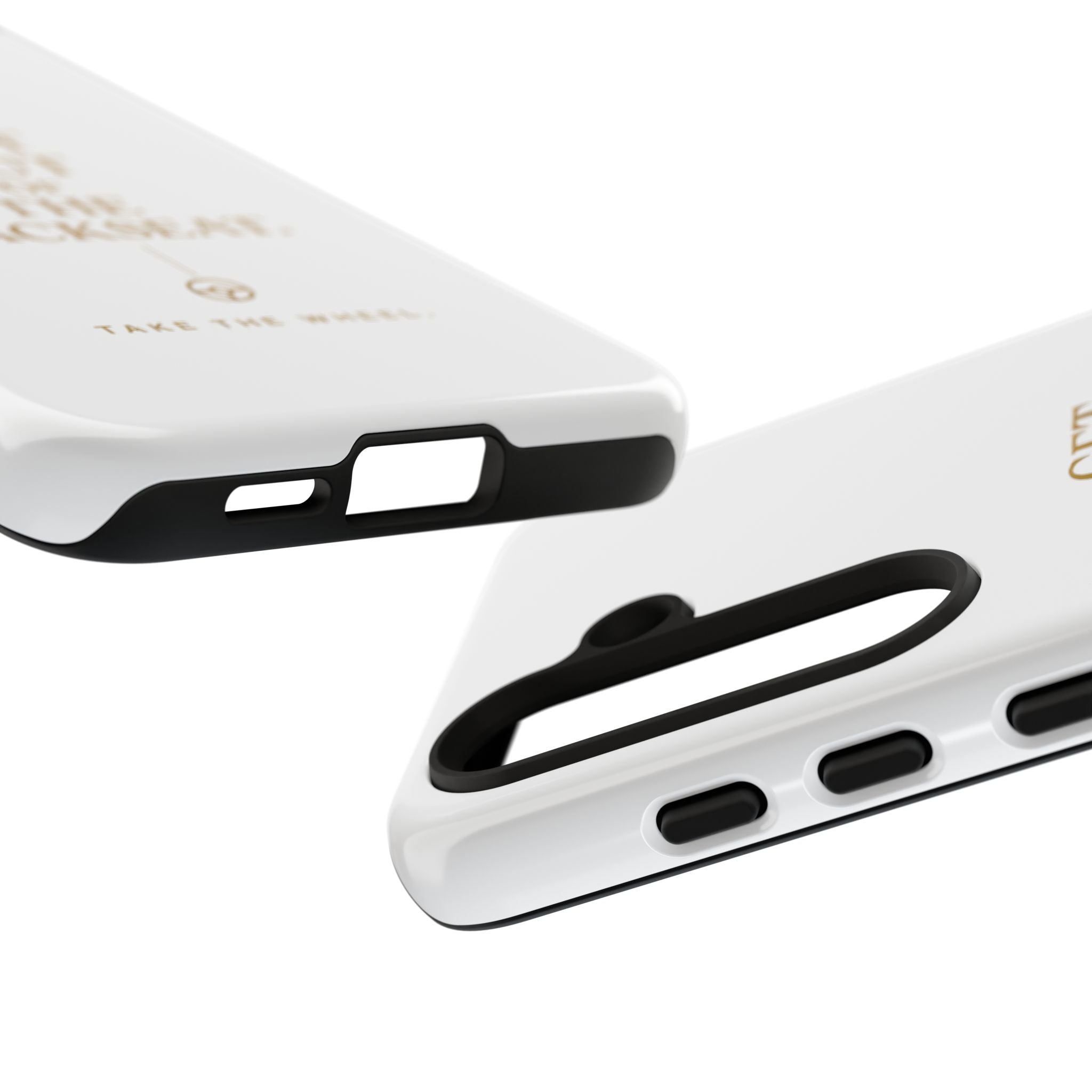 Get Out of the Backseat iPhone Case — Minimal Gold Typography Protective Phone Case