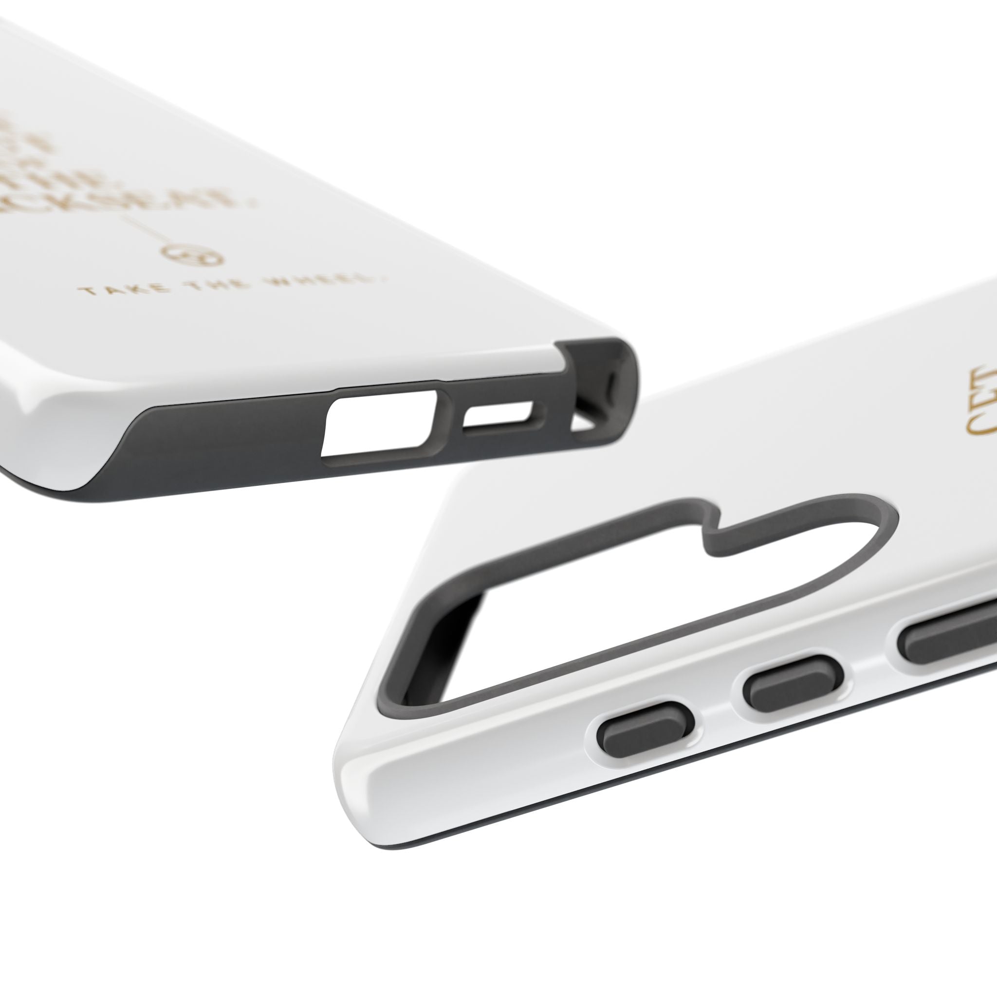 Get Out of the Backseat iPhone Case — Minimal Gold Typography Protective Phone Case