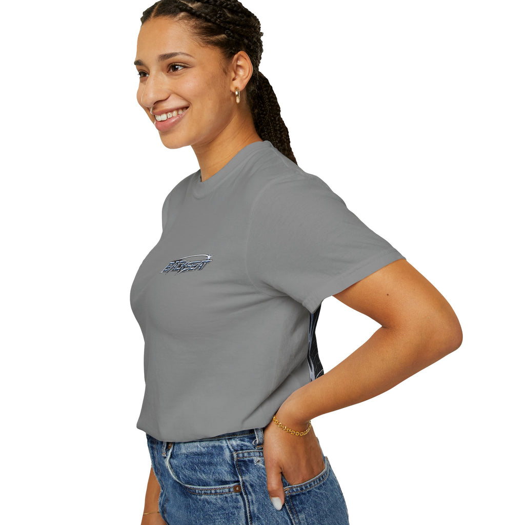 BACKSEAT Midnight Blue Graphic T-Shirt — Retro Racing Streetwear Tee