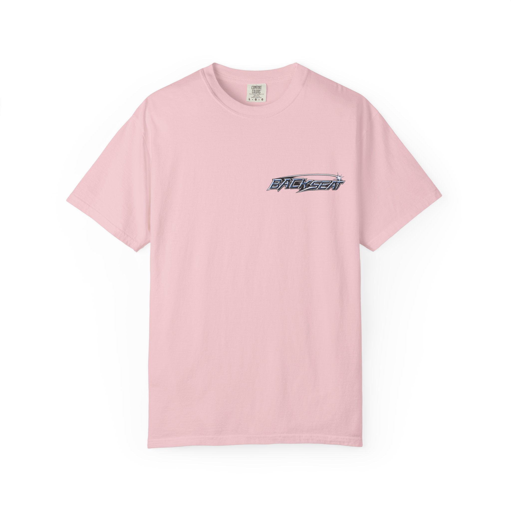 BACKSEAT Midnight Blue Graphic T-Shirt — Retro Racing Streetwear Tee