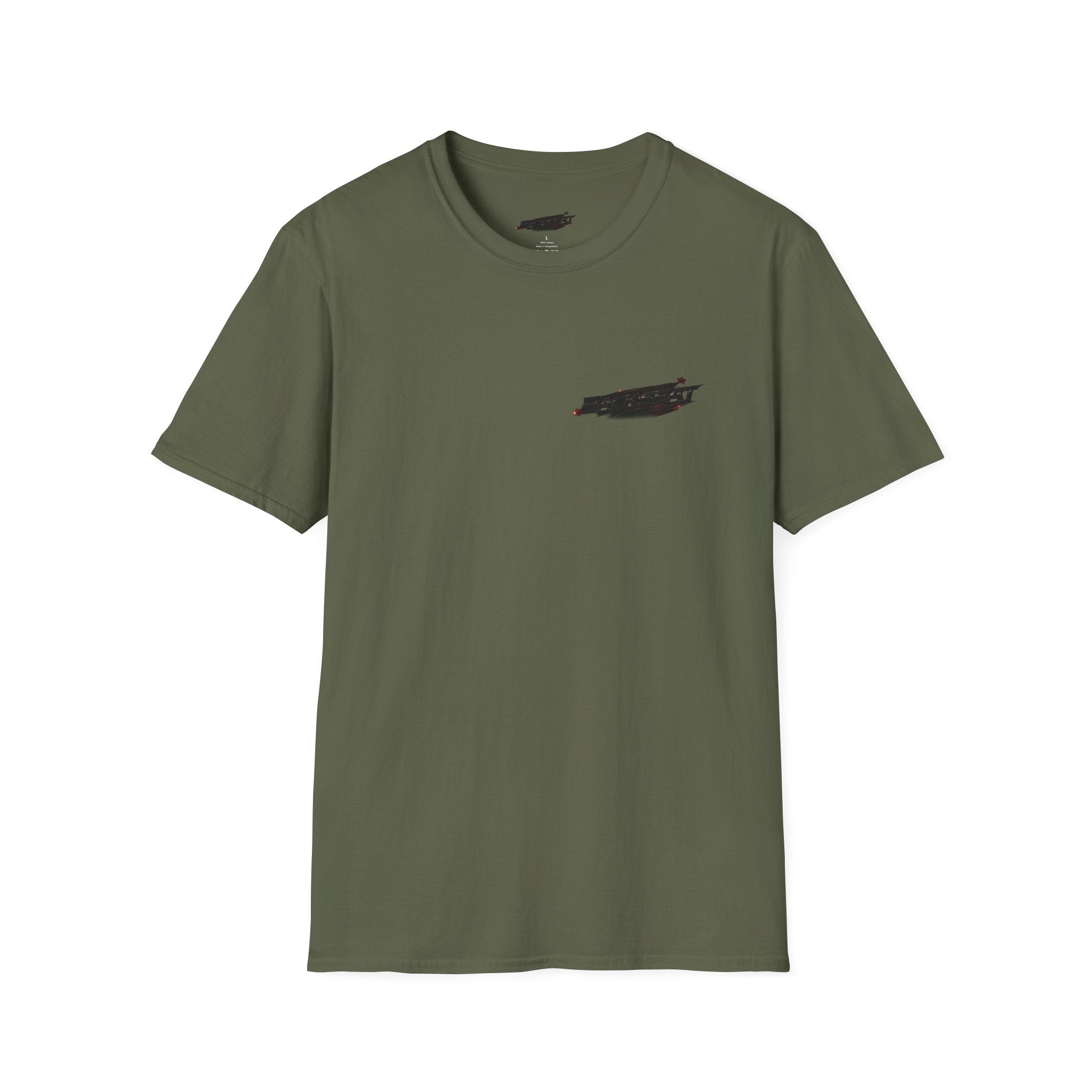 Minimal Black Cherry BACKSEAT T-Shirt — Small Chest Graphic Casual Tee