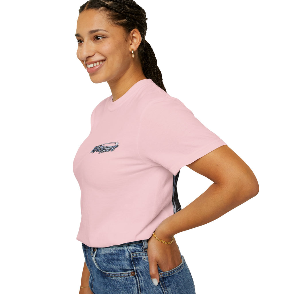 BACKSEAT Midnight Blue Graphic T-Shirt — Retro Racing Streetwear Tee