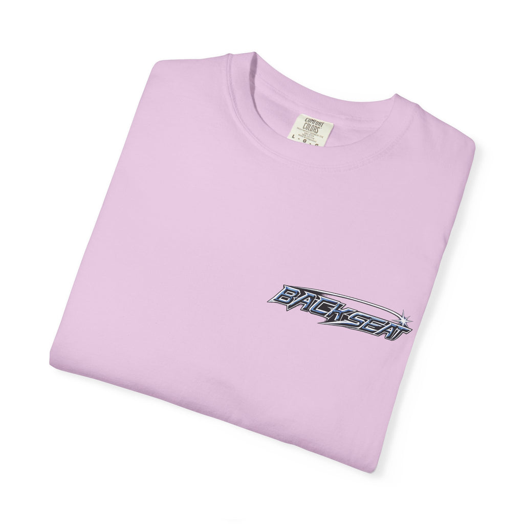 BACKSEAT Midnight Blue Graphic T-Shirt — Retro Racing Streetwear Tee