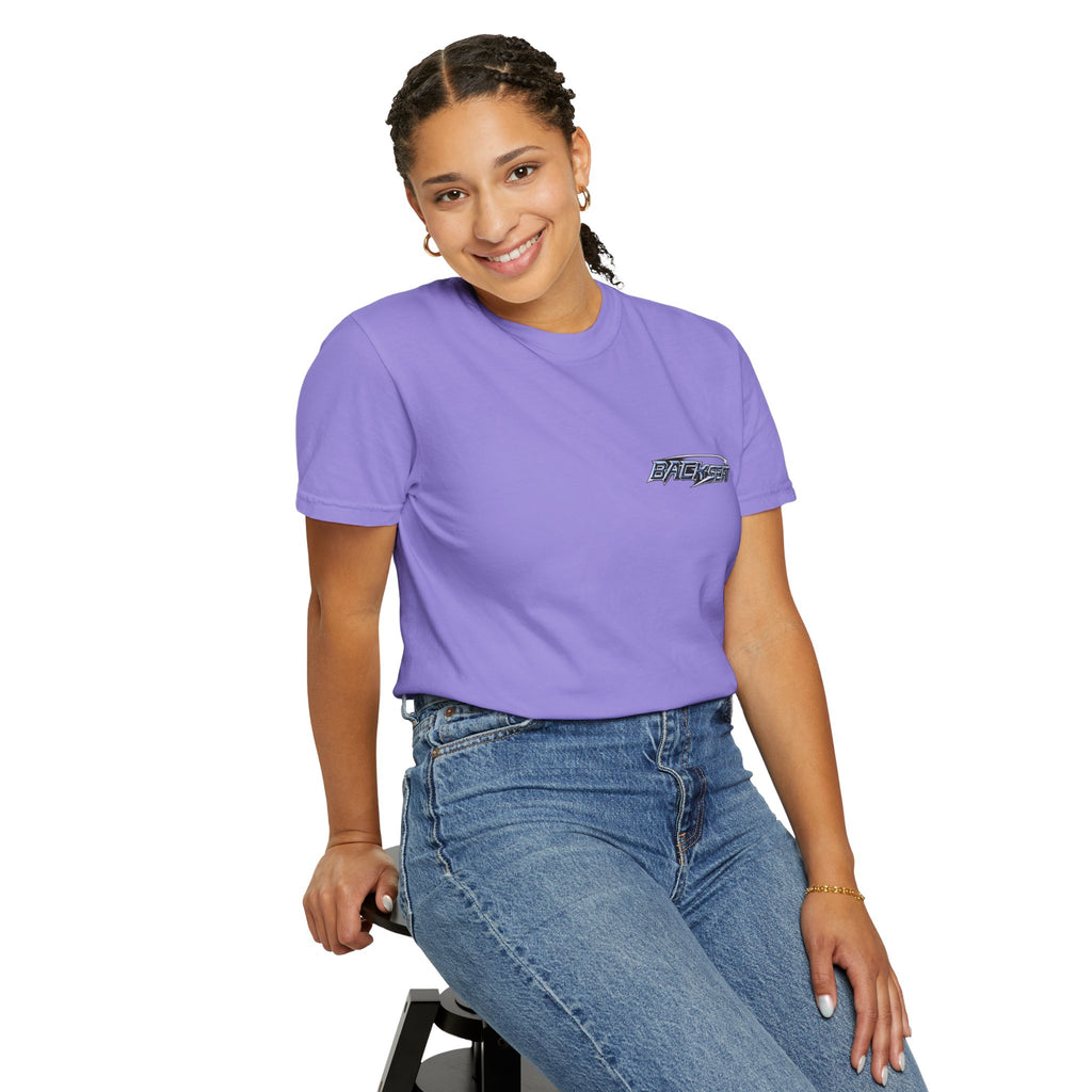 BACKSEAT Midnight Blue Graphic T-Shirt — Retro Racing Streetwear Tee