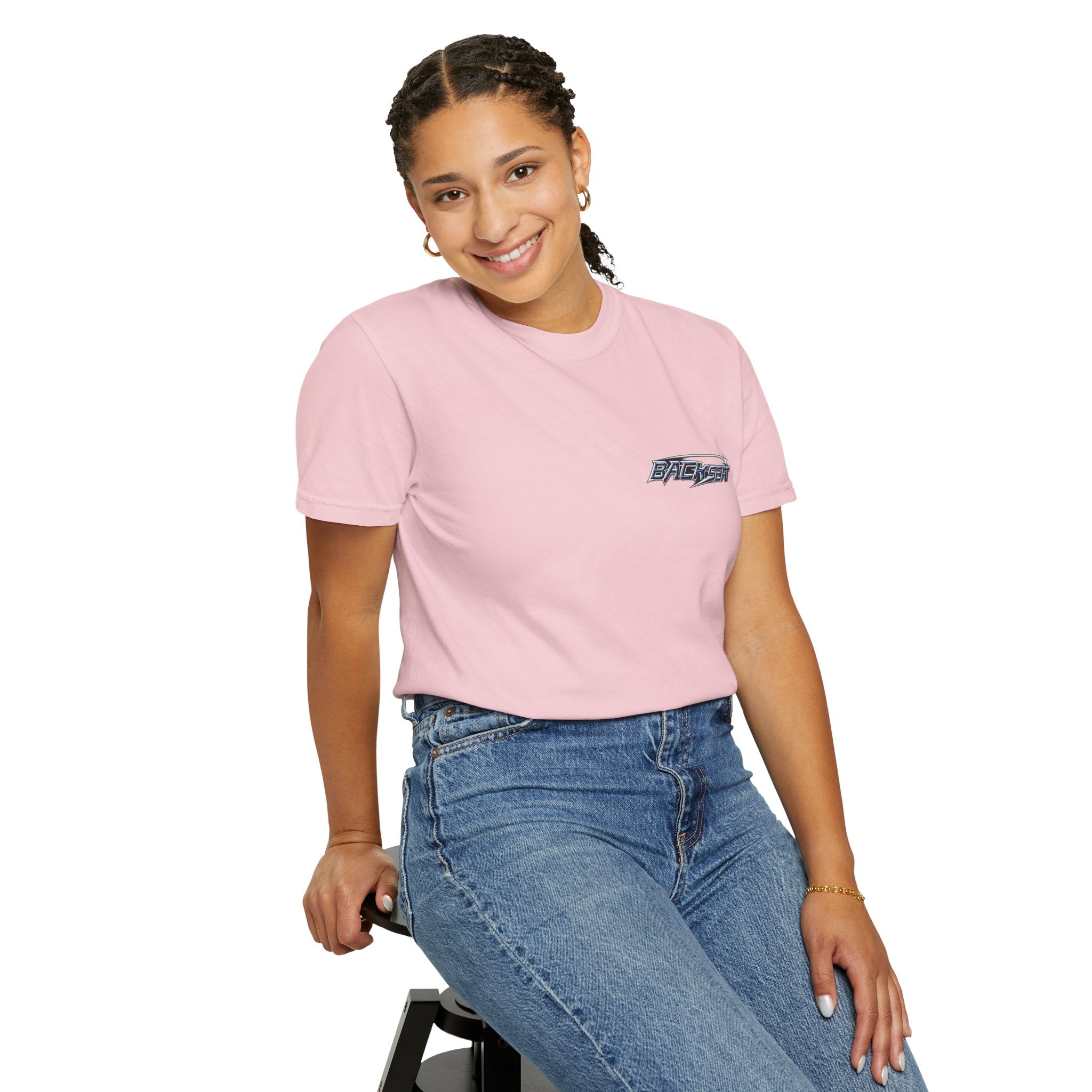 BACKSEAT Midnight Blue Graphic T-Shirt — Retro Racing Streetwear Tee