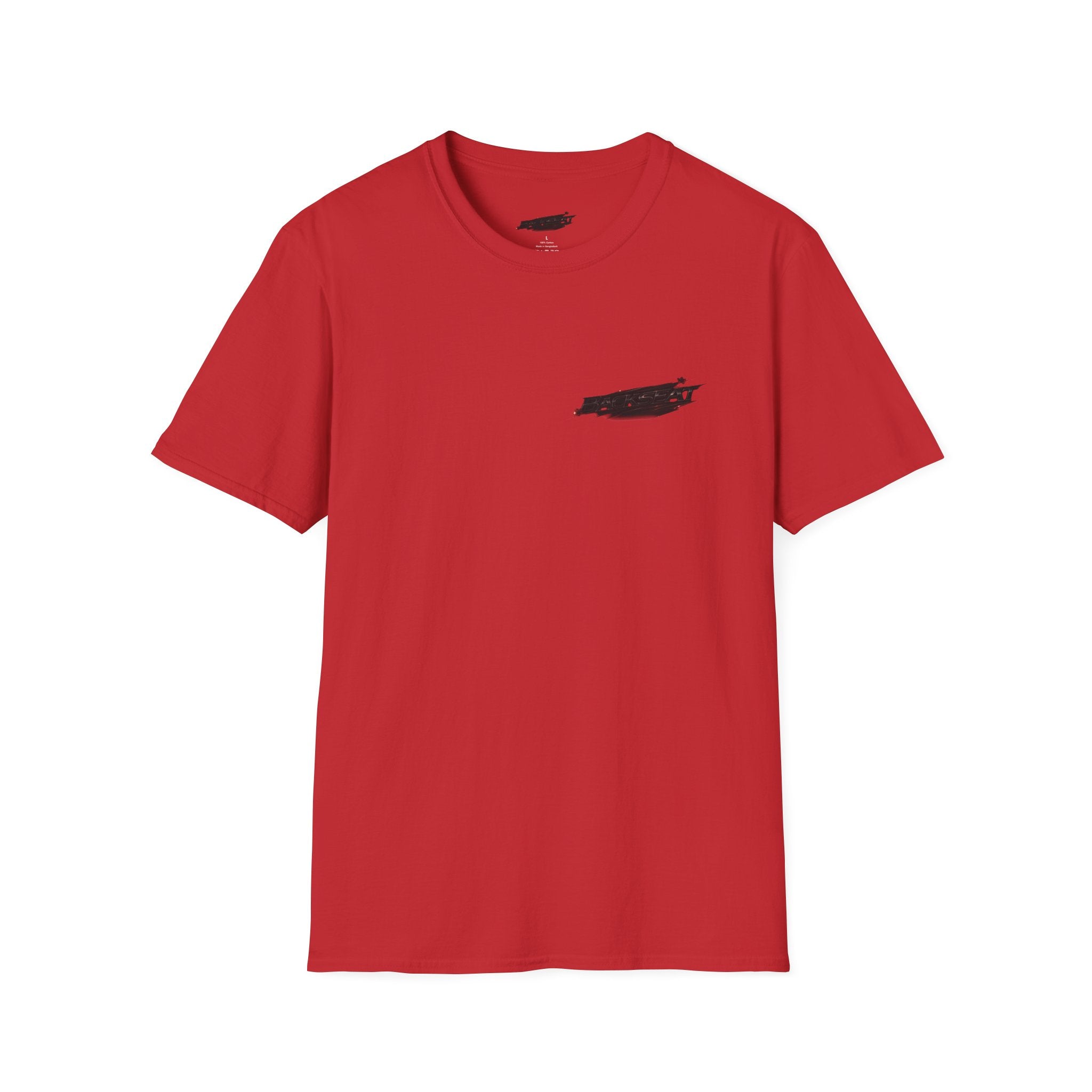 Minimal Black Cherry BACKSEAT T-Shirt — Small Chest Graphic Casual Tee