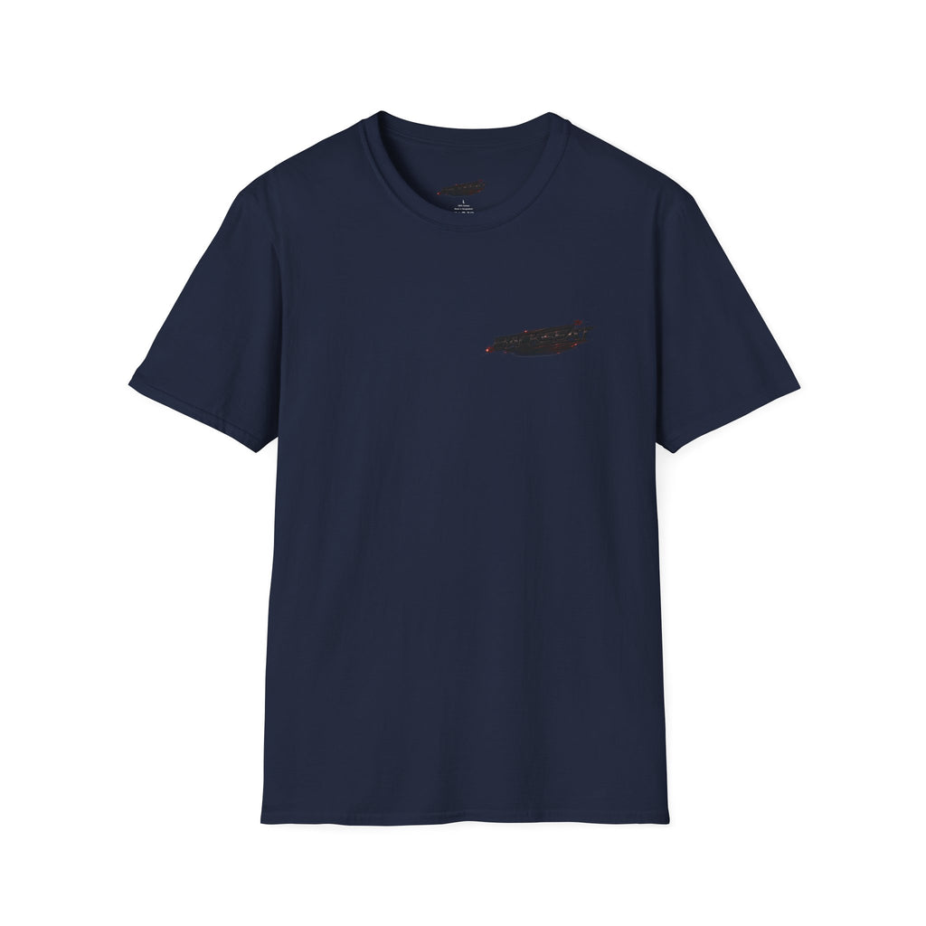 Minimal Black Cherry BACKSEAT T-Shirt — Small Chest Graphic Casual Tee