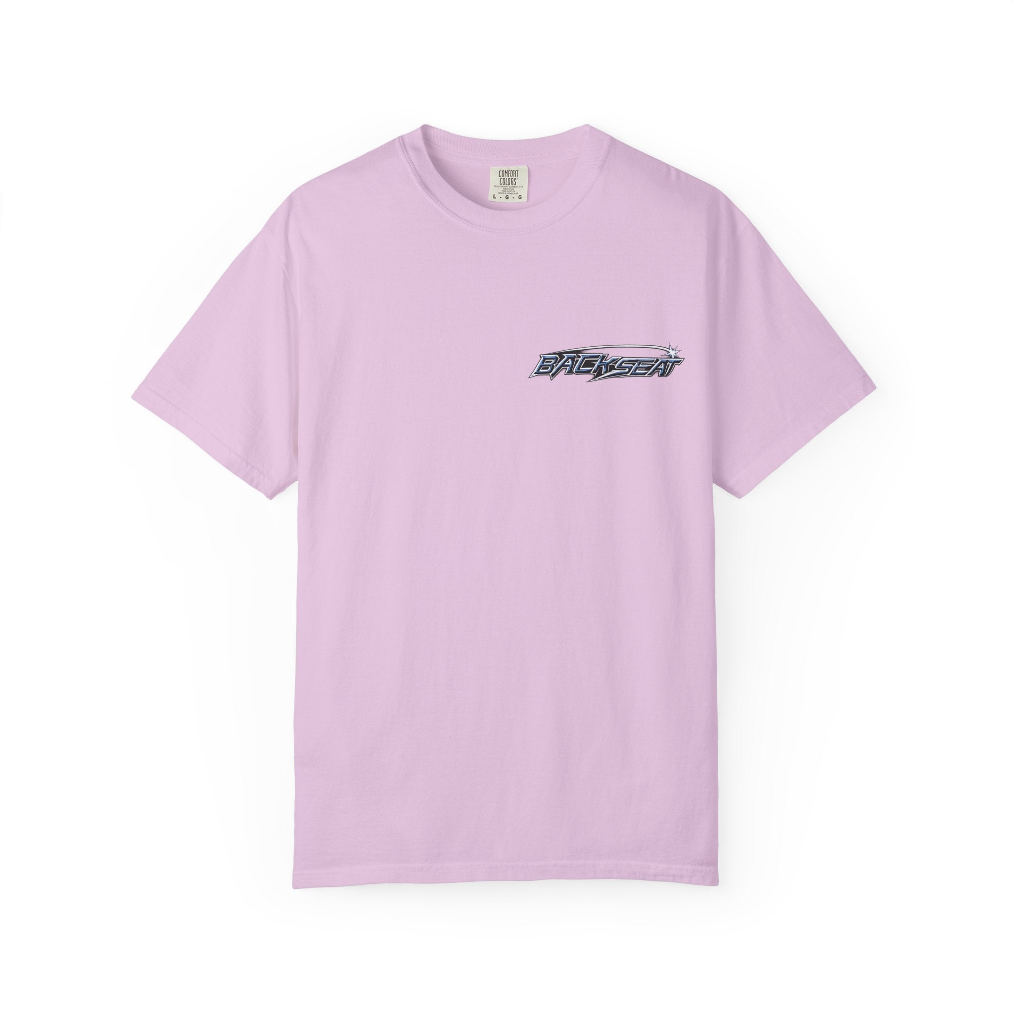 BACKSEAT Midnight Blue Graphic T-Shirt — Retro Racing Streetwear Tee